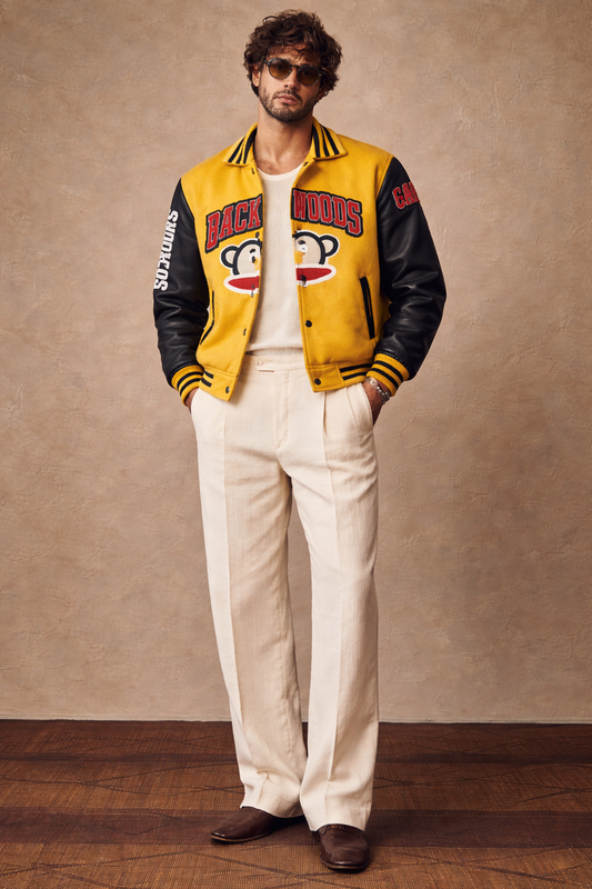 Premium Varsity Jacket with Plain Back Design