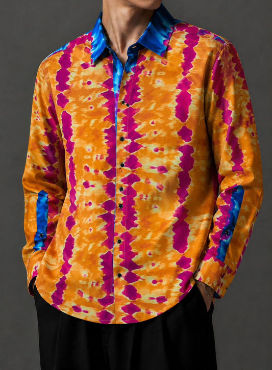 21 Inside Sunset Splash Designer Shirt – Premium Tie-Dye Edition